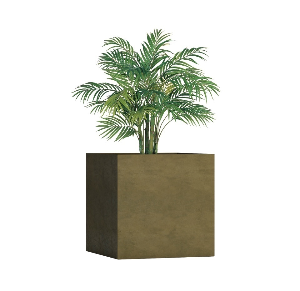 Кашпо CONCRETIKA CUBE AVOCADO 90x90x90