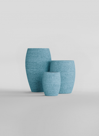 Кашпо CONCRETIKA OVAL EROSIA BLUE D45H66