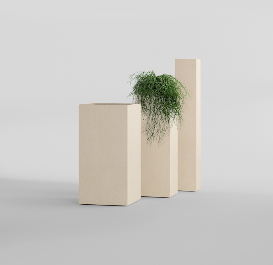 Кашпо CONCRETIKA COLONNA SAHARA 20x20x120