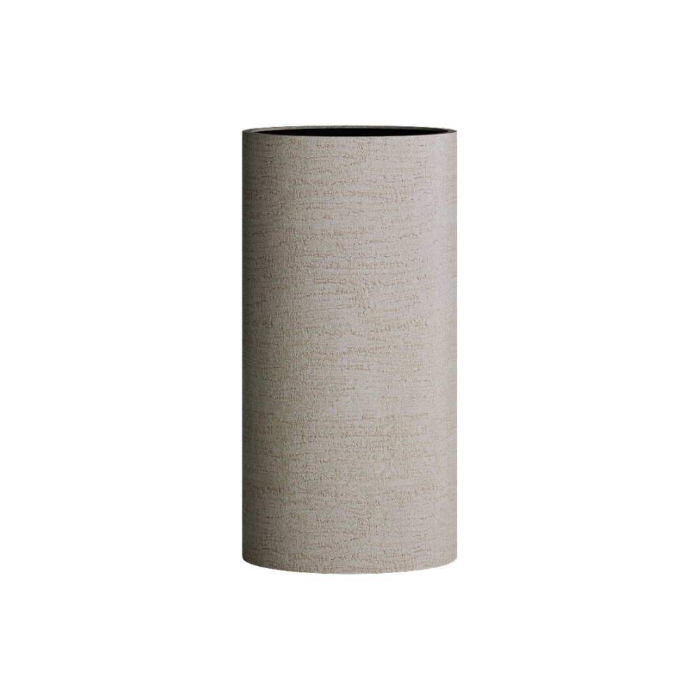 Кашпо CONCRETIKA CYLINDER EROSIA YELLOW D40H80
