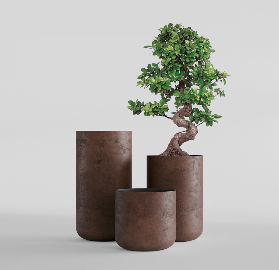 Кашпо CONCRETIKA TOPPER COFFEE D40H60