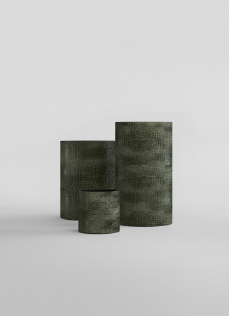 Кашпо CONCRETIKA CYLINDER CAYMAN GREEN D40H80