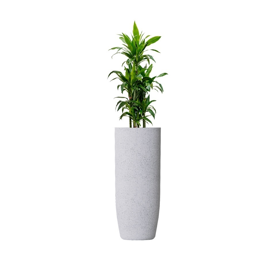 Кашпо CONCRETIKA YAR EGG WHITE D46H110