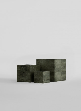 Кашпо CONCRETIKA CUBE CAYMAN GREEN 90x90x90