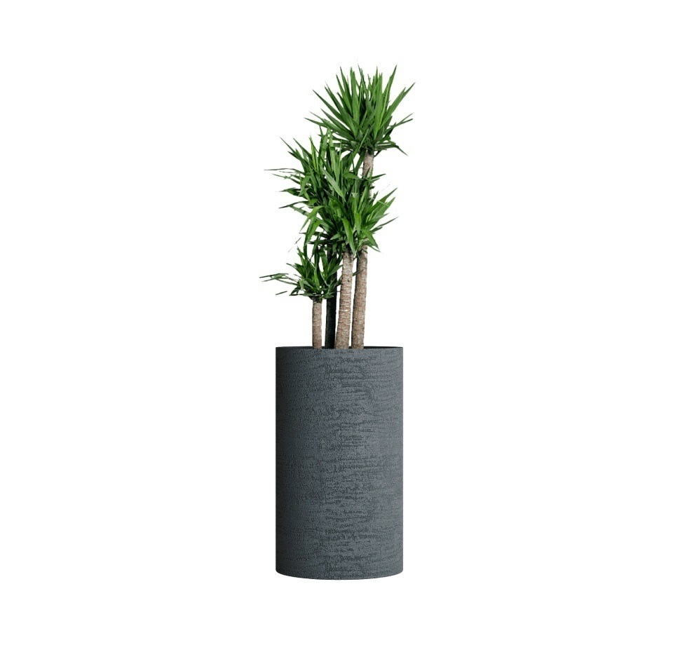 Кашпо CONCRETIKA CYLINDER EROSIA GREY D45H80