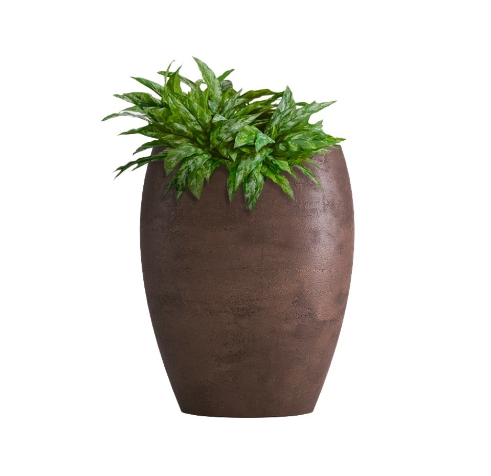 Кашпо CONCRETIKA OVAL COFFEE D30H41