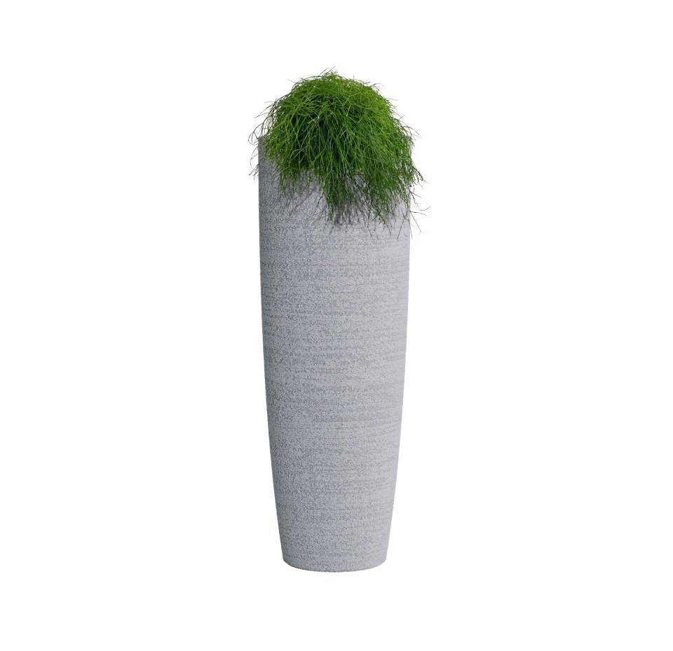 Кашпо CONCRETIKA CONUS EROSIA WHITE D60H170