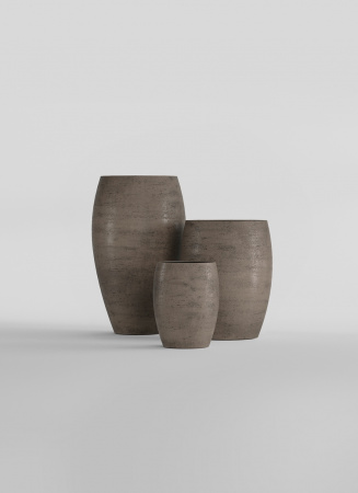 Кашпо CONCRETIKA OVAL SMOKEY GREY D41H82