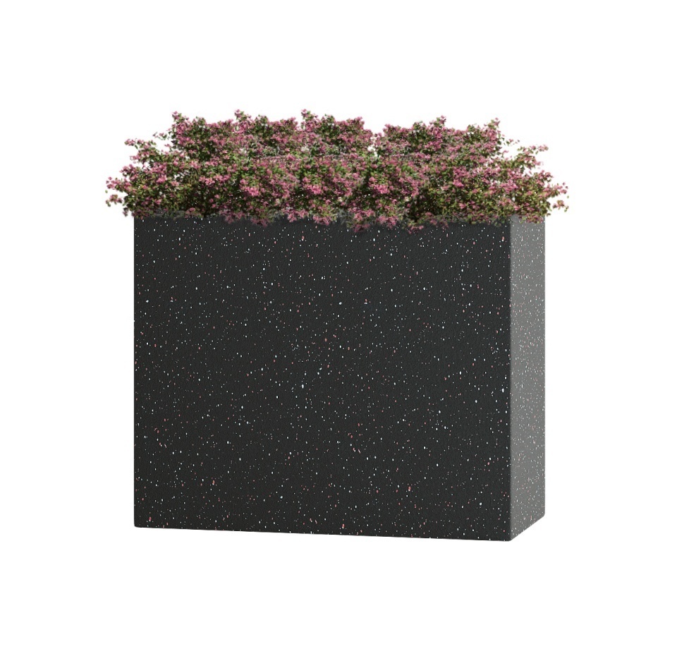 Кашпо CONCRETIKA DIVIDER EGG BLACK 60x30x50