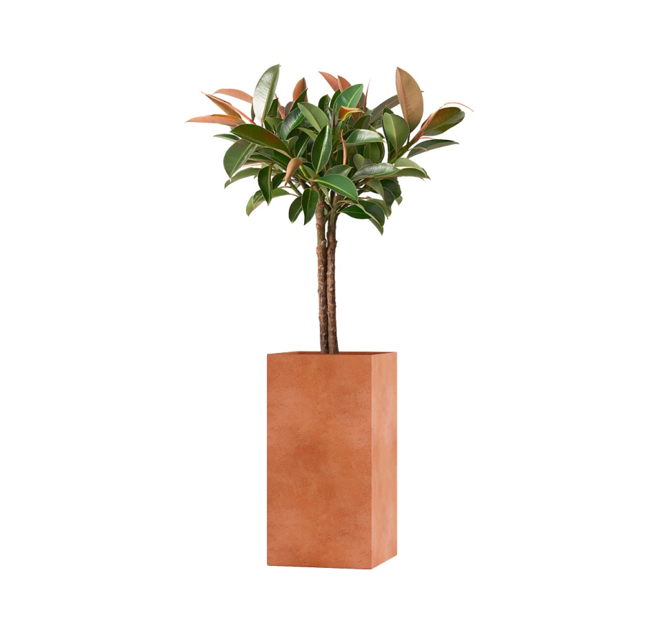 Кашпо CONCRETIKA COLONNA RED CLAY 40x40x80