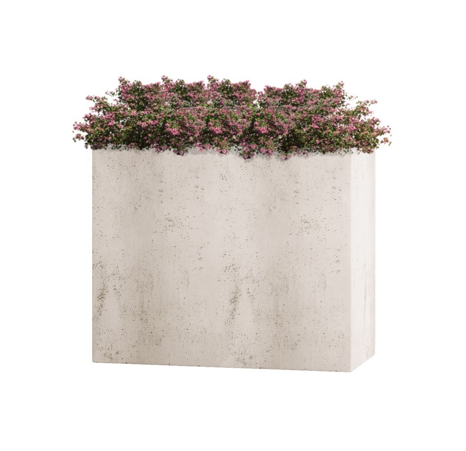 Кашпо CONCRETIKA DIVIDER CONCRETE WHITE 60x30x50