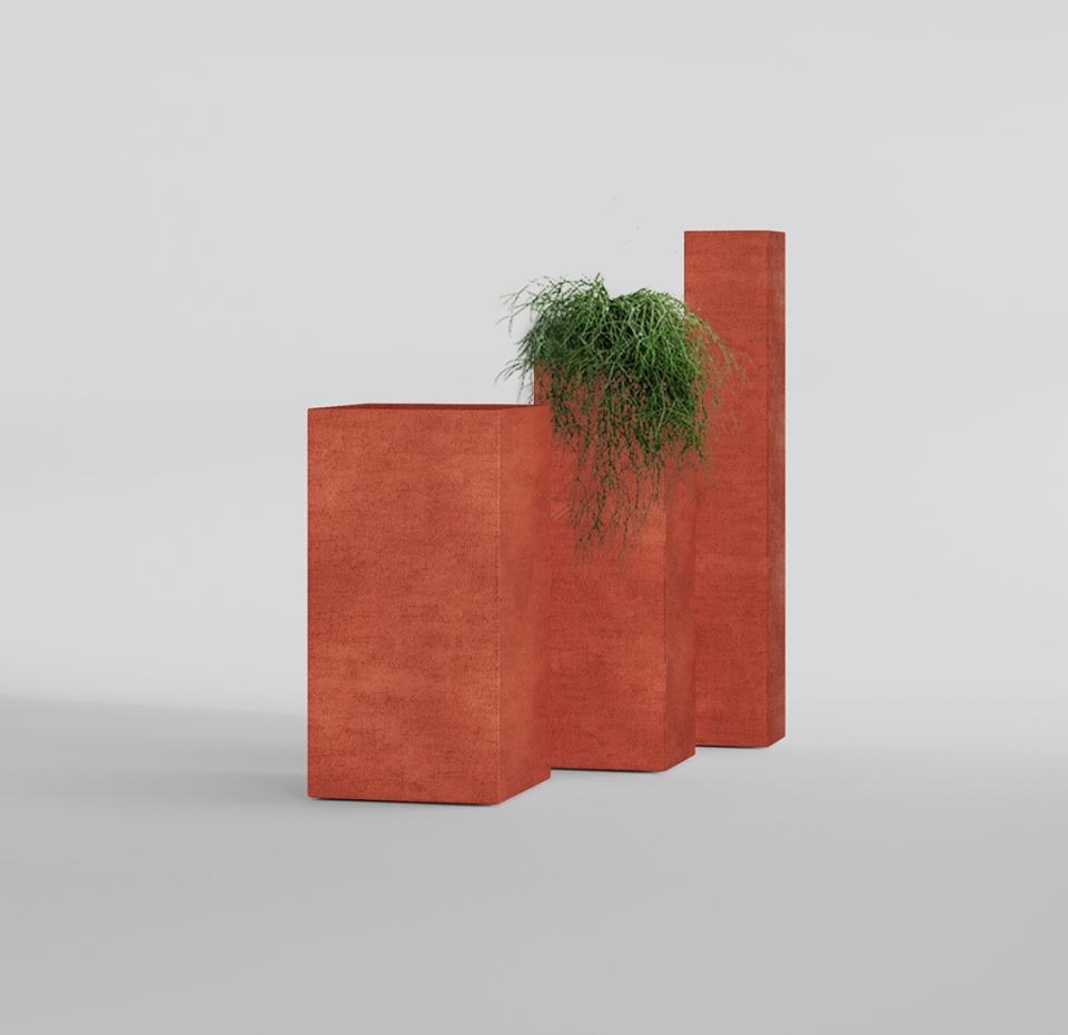 Кашпо CONCRETIKA COLONNA CANDY 40x40x80