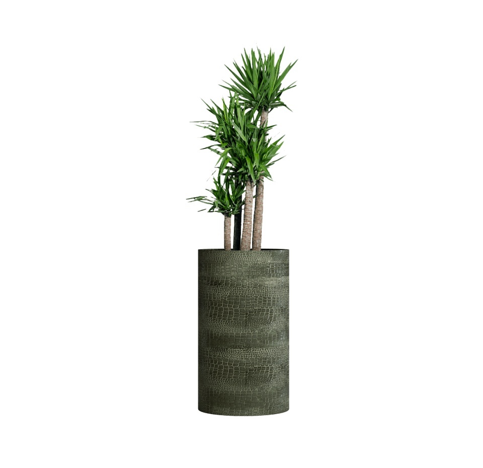 Кашпо CONCRETIKA CYLINDER CAYMAN GREEN D45H80