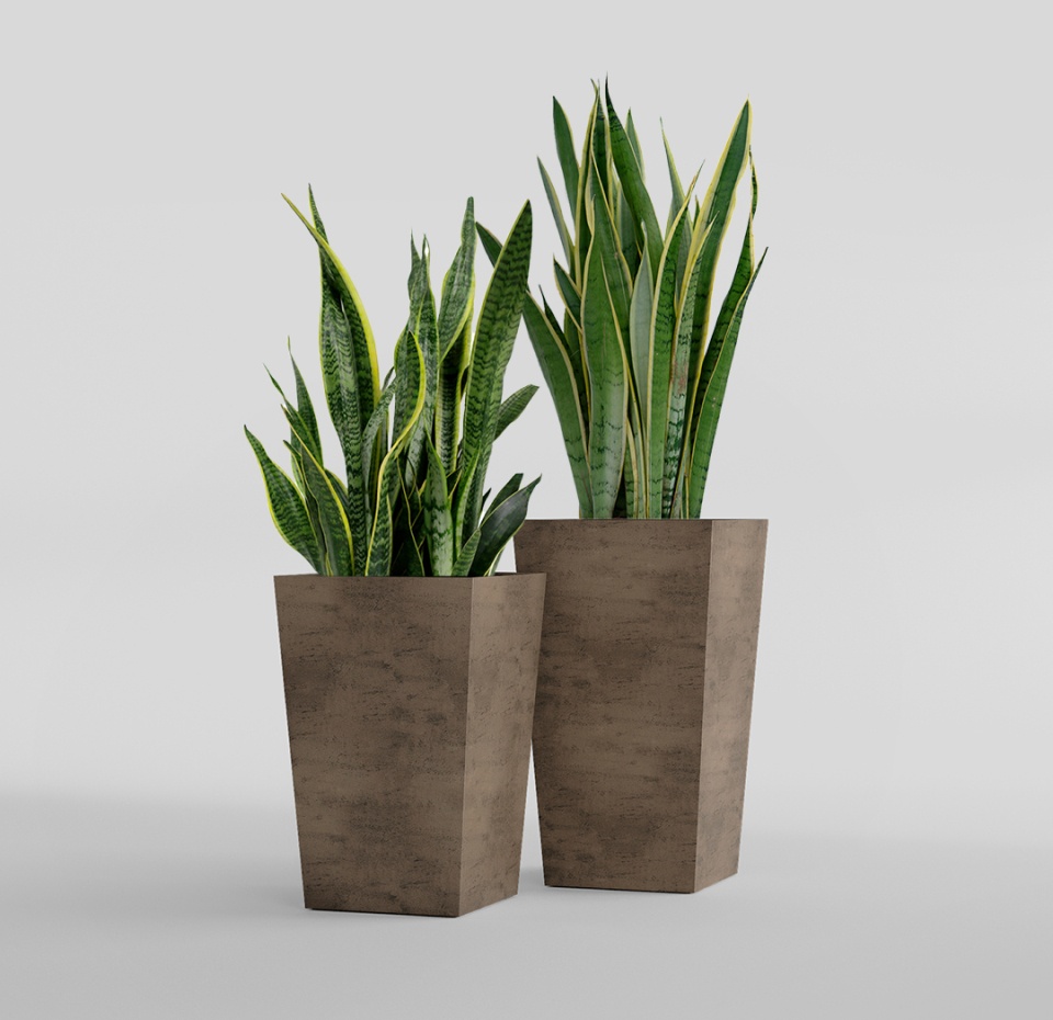 Кашпо CONCRETIKA CONIC SMOKEY GREY 40x40x70
