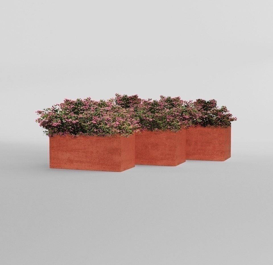 Кашпо CONCRETIKA BALCONY CANDY 60x20x20