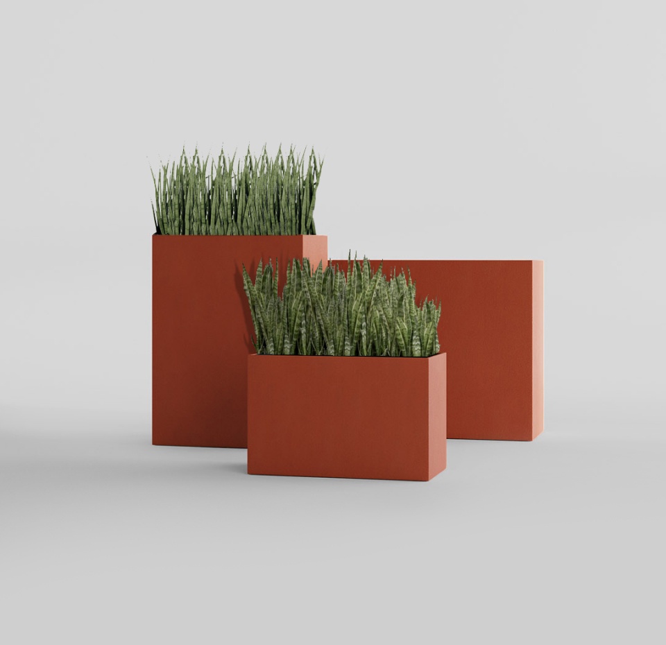 Кашпо CONCRETIKA DIVIDER TERRACOTTA 90x35x70