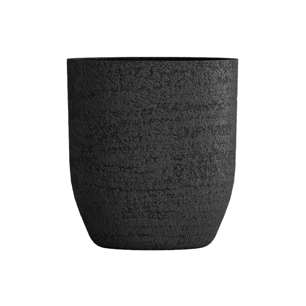 Кашпо CONCRETIKA YAR EROSIA BLACK D40H44