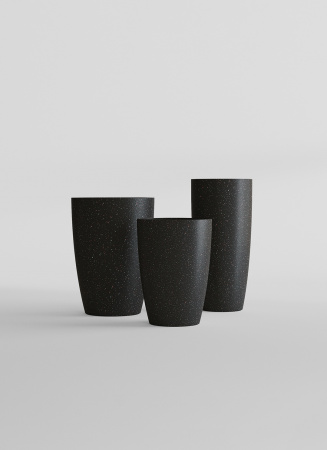 Кашпо CONCRETIKA CONUS EGG BLACK D48H60