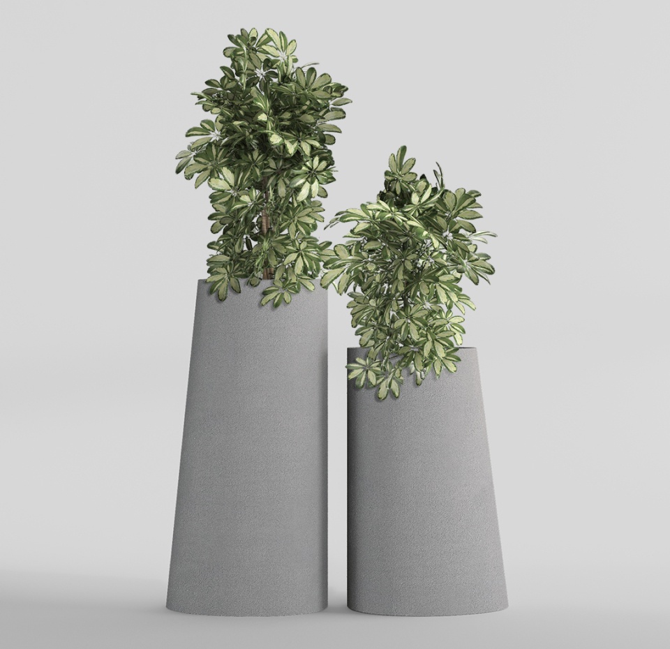 Кашпо CONCRETIKA DUET LONDON GREY D41H82