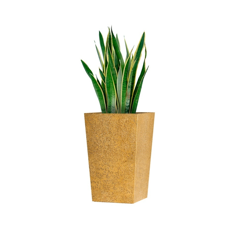 Кашпо CONCRETIKA CONIC RICH GOLD 40x40x70