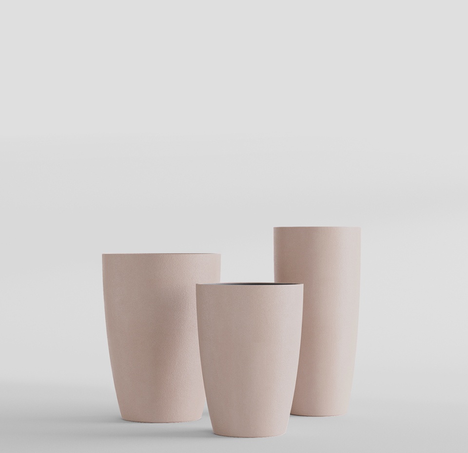 Кашпо CONCRETIKA CONUS COCOA D60H130