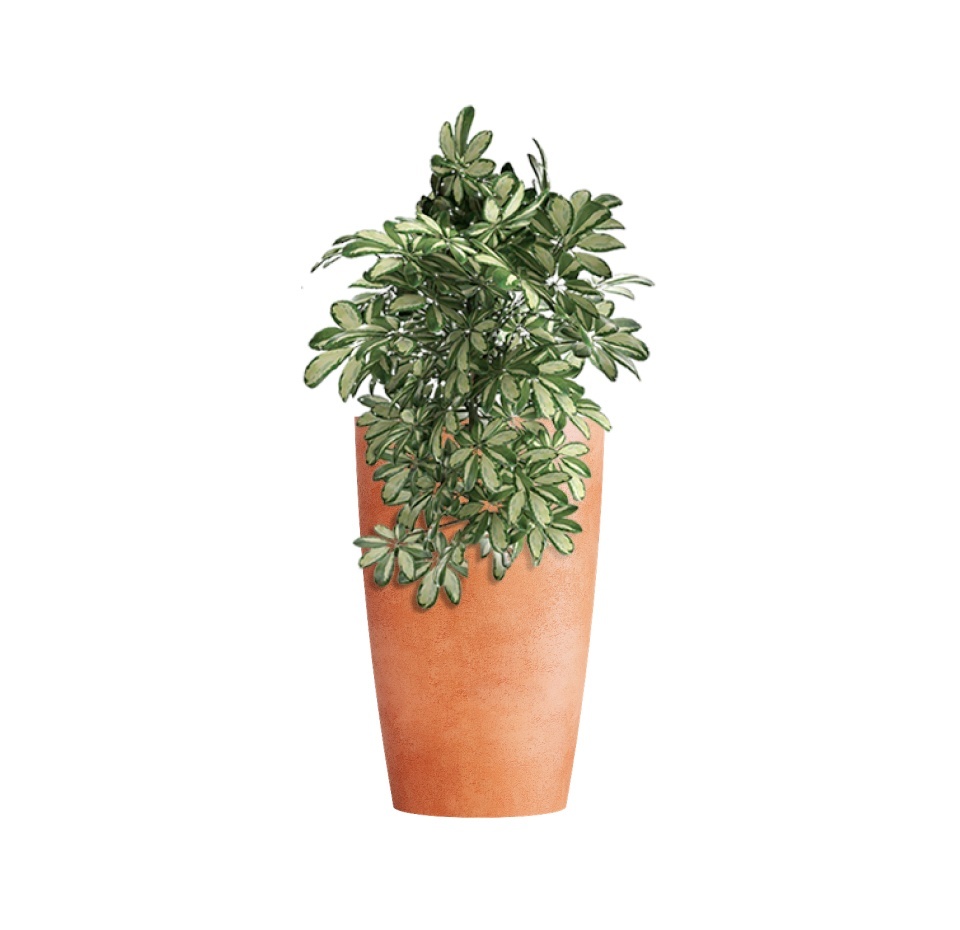 Кашпо CONCRETIKA CONUS RED CLAY D39H60