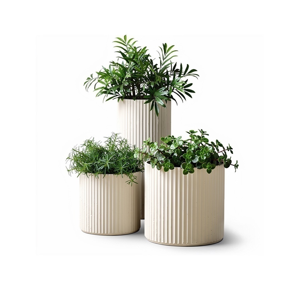Кашпо CONCRETIKA RIFLOU DUNE R D40H40