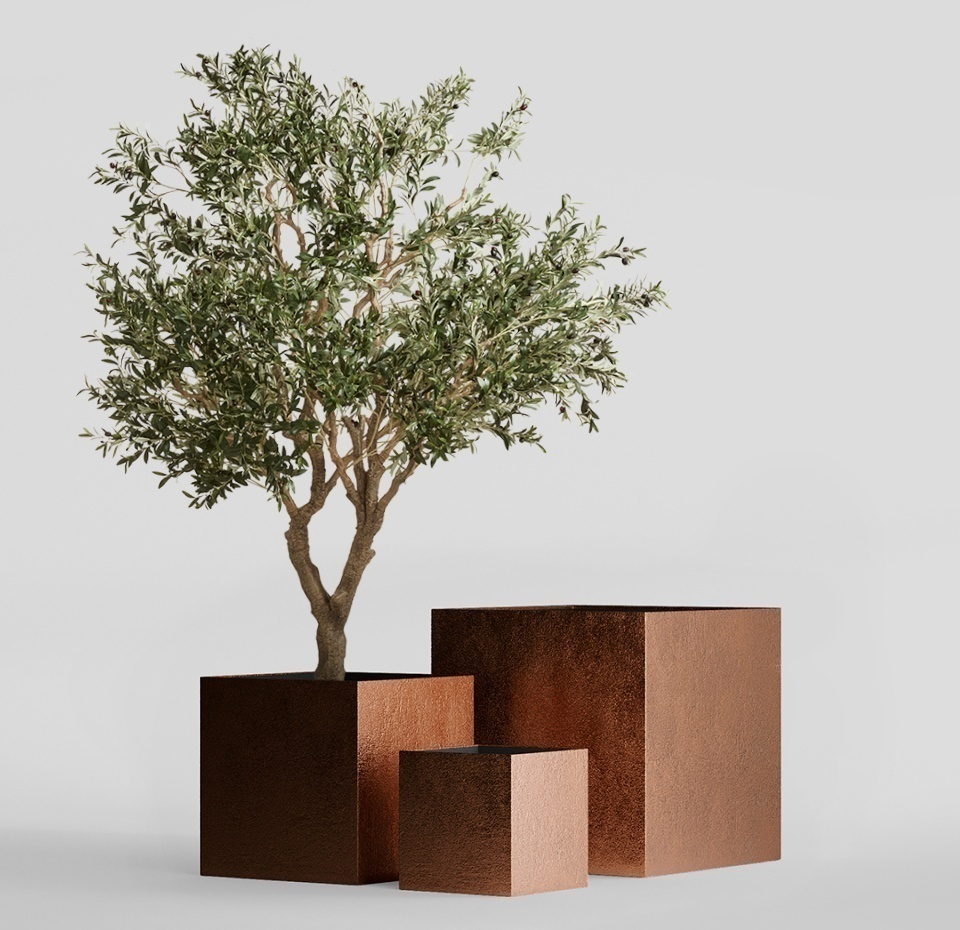 Кашпо CONCRETIKA CUBE RICH COOPER 70x70x70