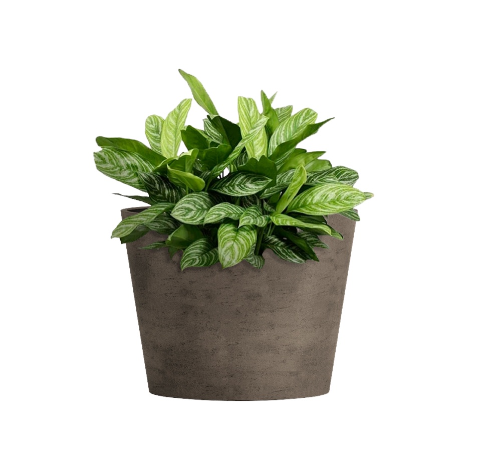 Кашпо CONCRETIKA CRATER SMOKEY GREY D30H24