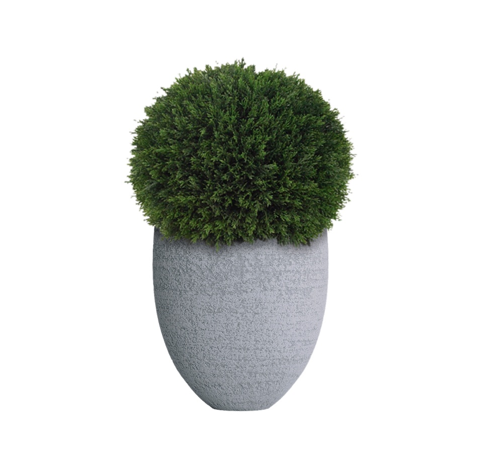 Кашпо CONCRETIKA BARREL EROSIA WHITE D44H48