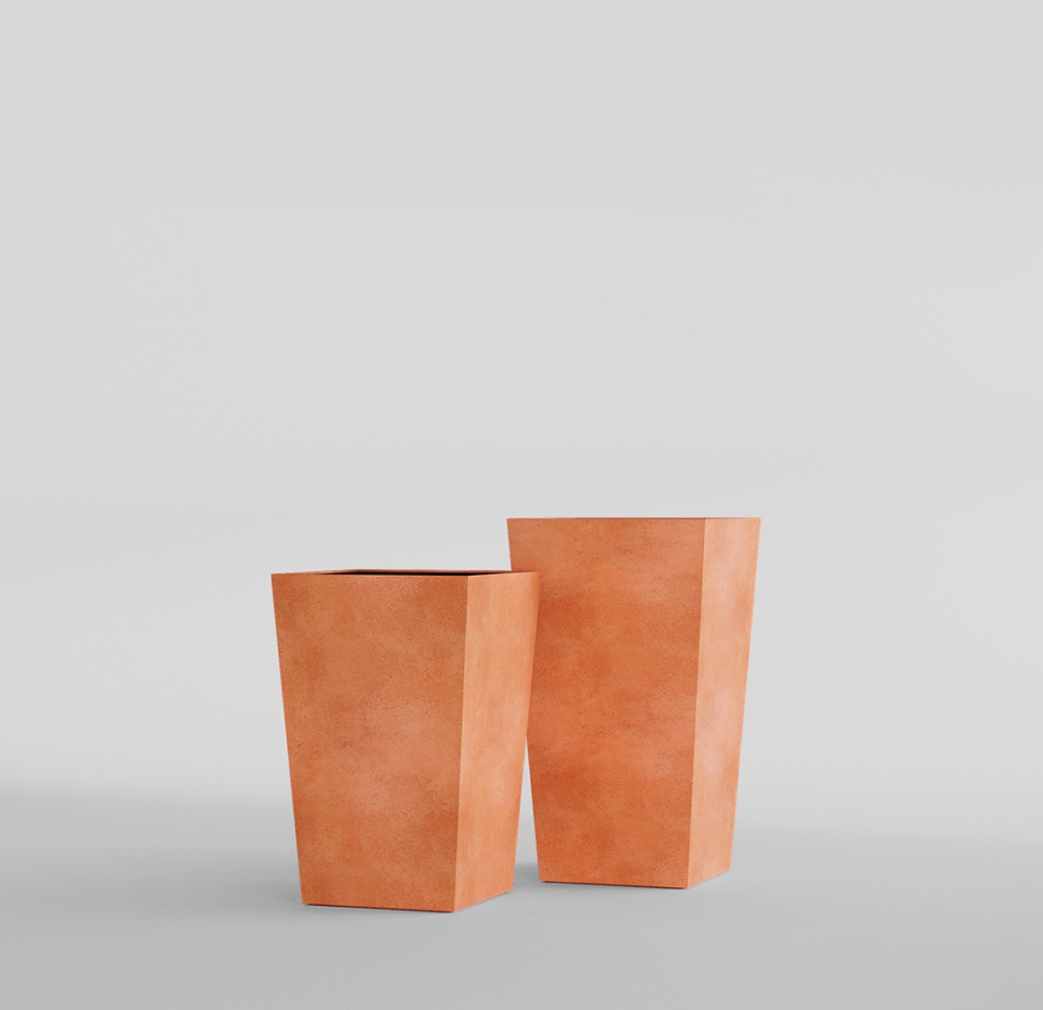 Кашпо CONCRETIKA CONIC RED CLAY 30x30x50
