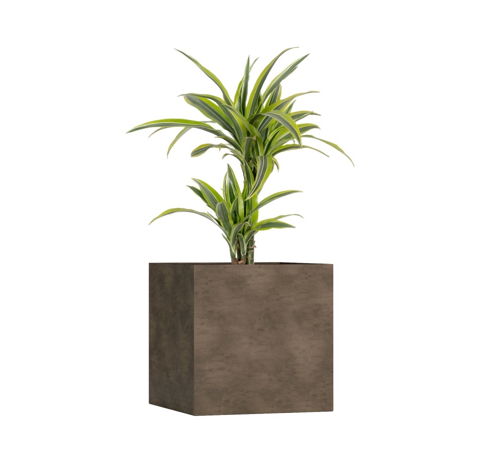 Кашпо CONCRETIKA CUBE SMOKEY GREY 80x80x80