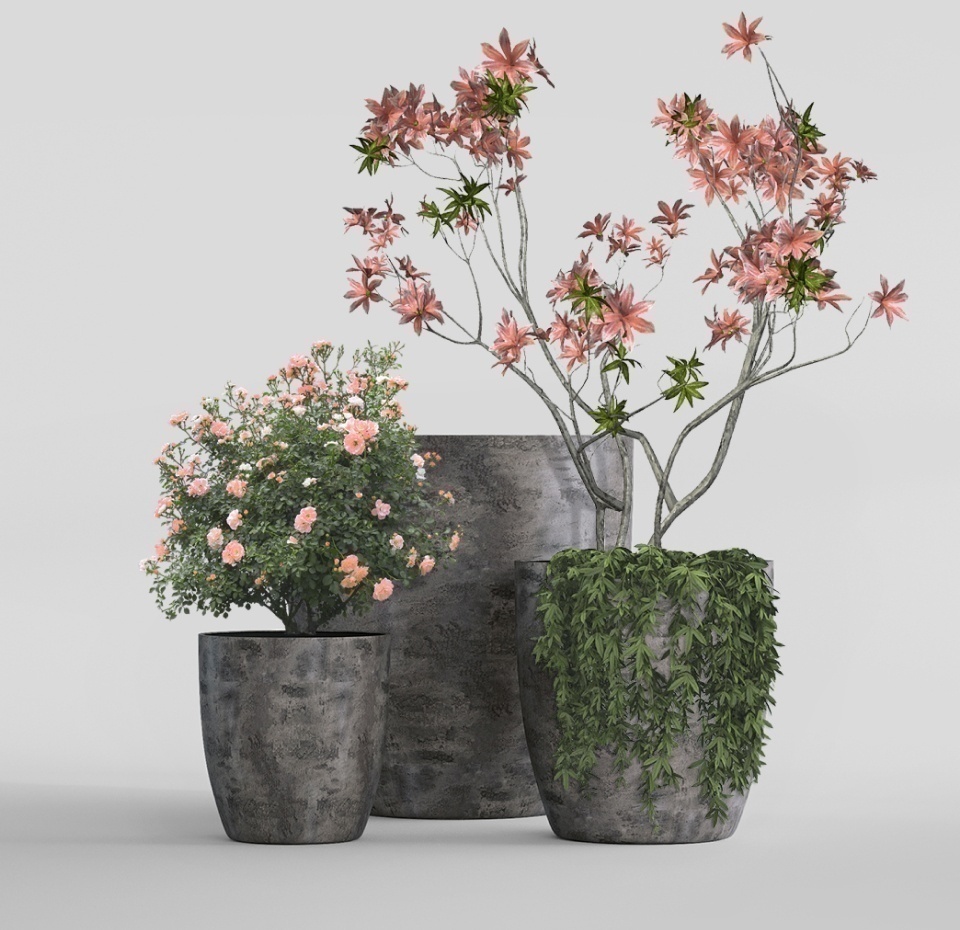 Кашпо CONCRETIKA VASE 3 CONCRETE GREY DARK D75H82
