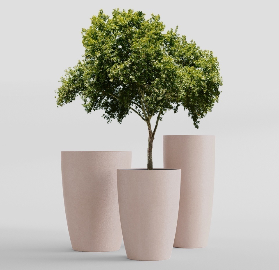 Кашпо CONCRETIKA CONUS COCOA D60H130