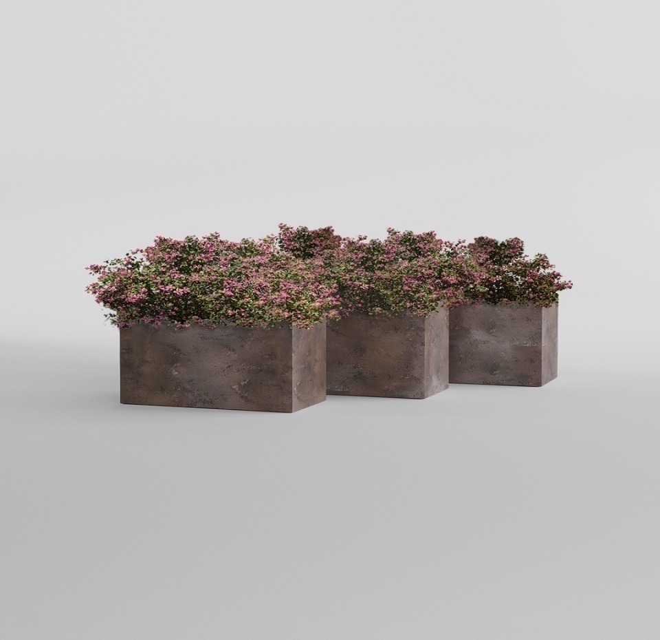 Кашпо CONCRETIKA BALCONY TAUPE CONCRETE 40x20x20