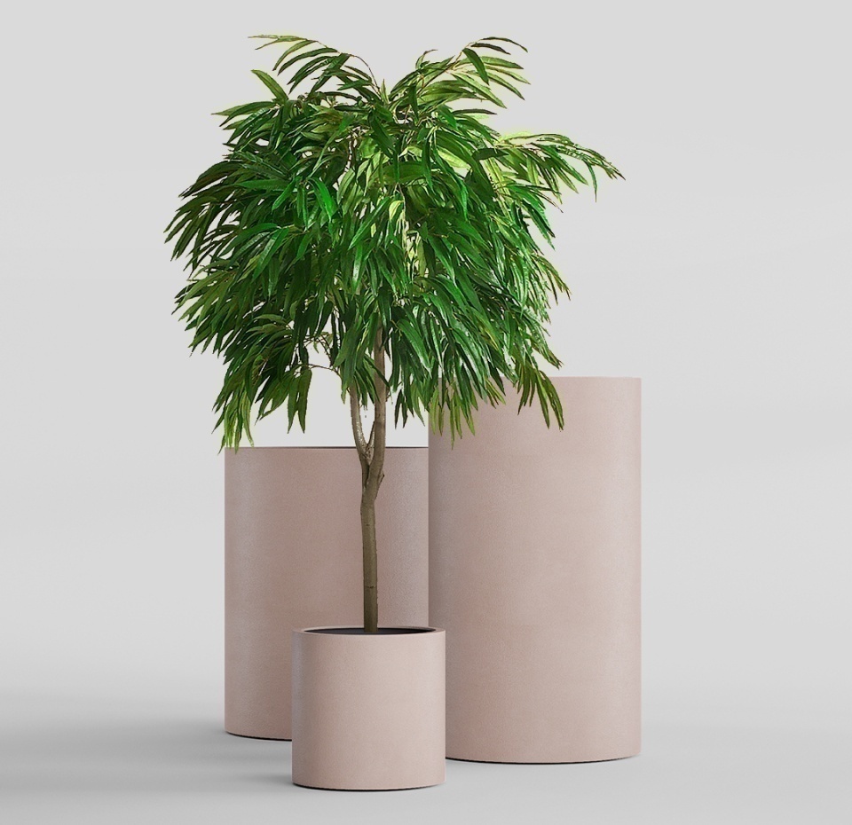 Кашпо CONCRETIKA CYLINDER COCOA D40H40