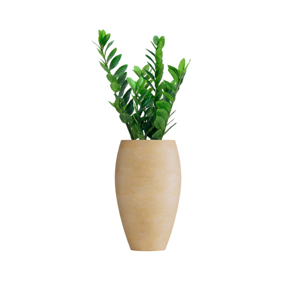 Кашпо CONCRETIKA OVAL LEMON D41H82