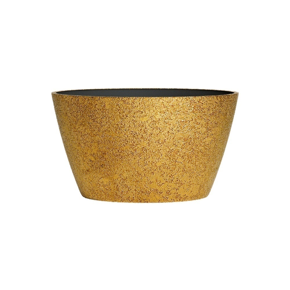Кашпо CONCRETIKA BOWL RICH GOLD D80H45