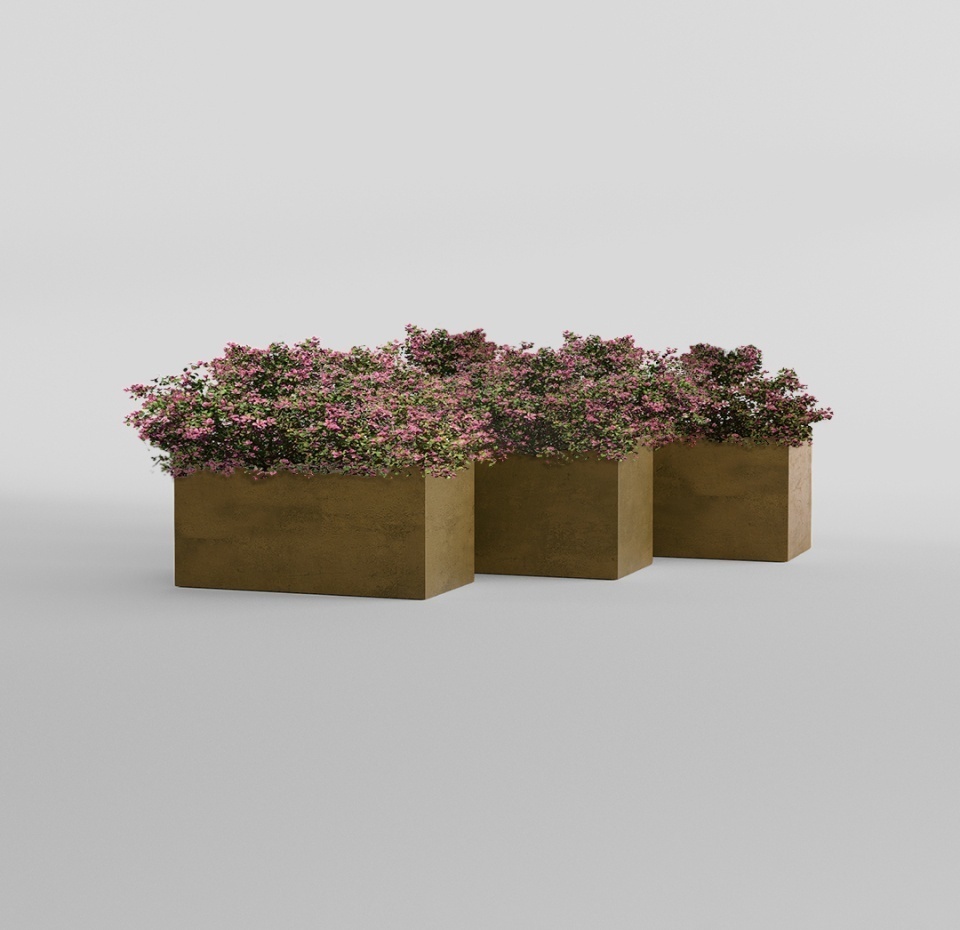 Кашпо CONCRETIKA BALCONY AVOCADO 40x20x15