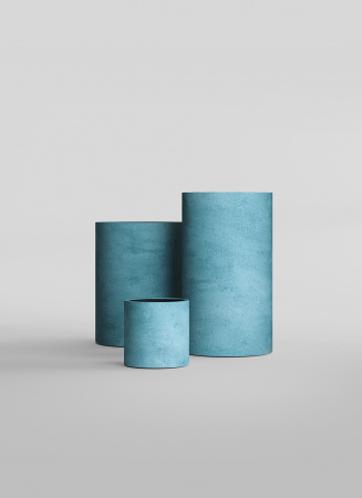 Кашпо CONCRETIKA CYLINDER BLUE SKY D50H65