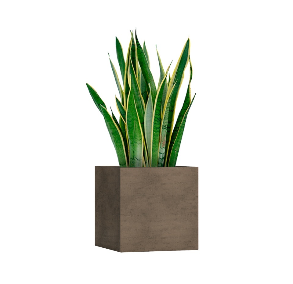 Кашпо CONCRETIKA CUBE SMOKEY GREY 40x40x40