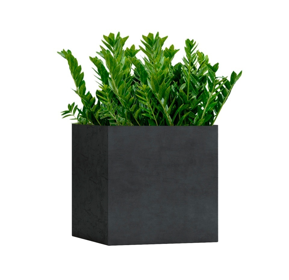 Кашпо CONCRETIKA CUBE ANTHRACITE 60x60x60