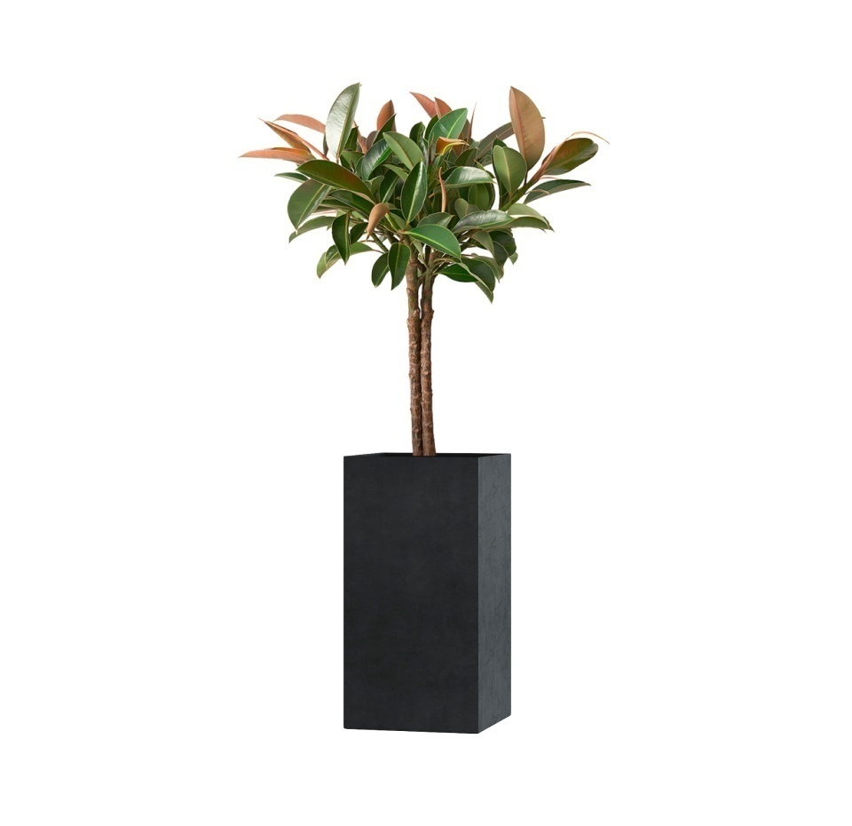 Кашпо CONCRETIKA COLONNA ANTHRACITE 40x40x80