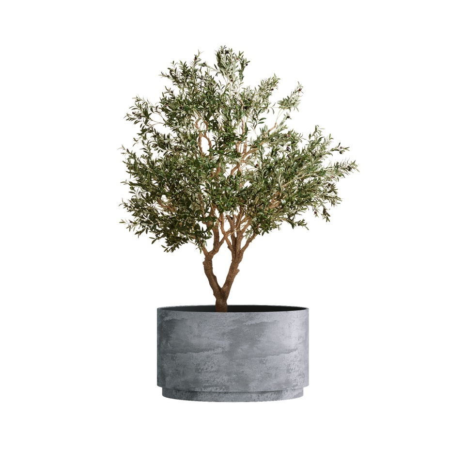 Кашпо CONCRETIKA CYLINDER XL CONCRETE GREY LIGHT D70H45