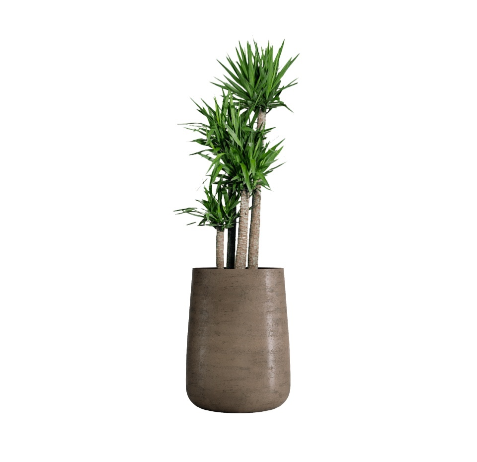 Кашпо CONCRETIKA CONE SMOKEY GREY D38H60
