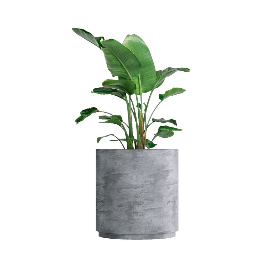Кашпо CONCRETIKA CYLINDER XL CONCRETE GREY LIGHT D80H85