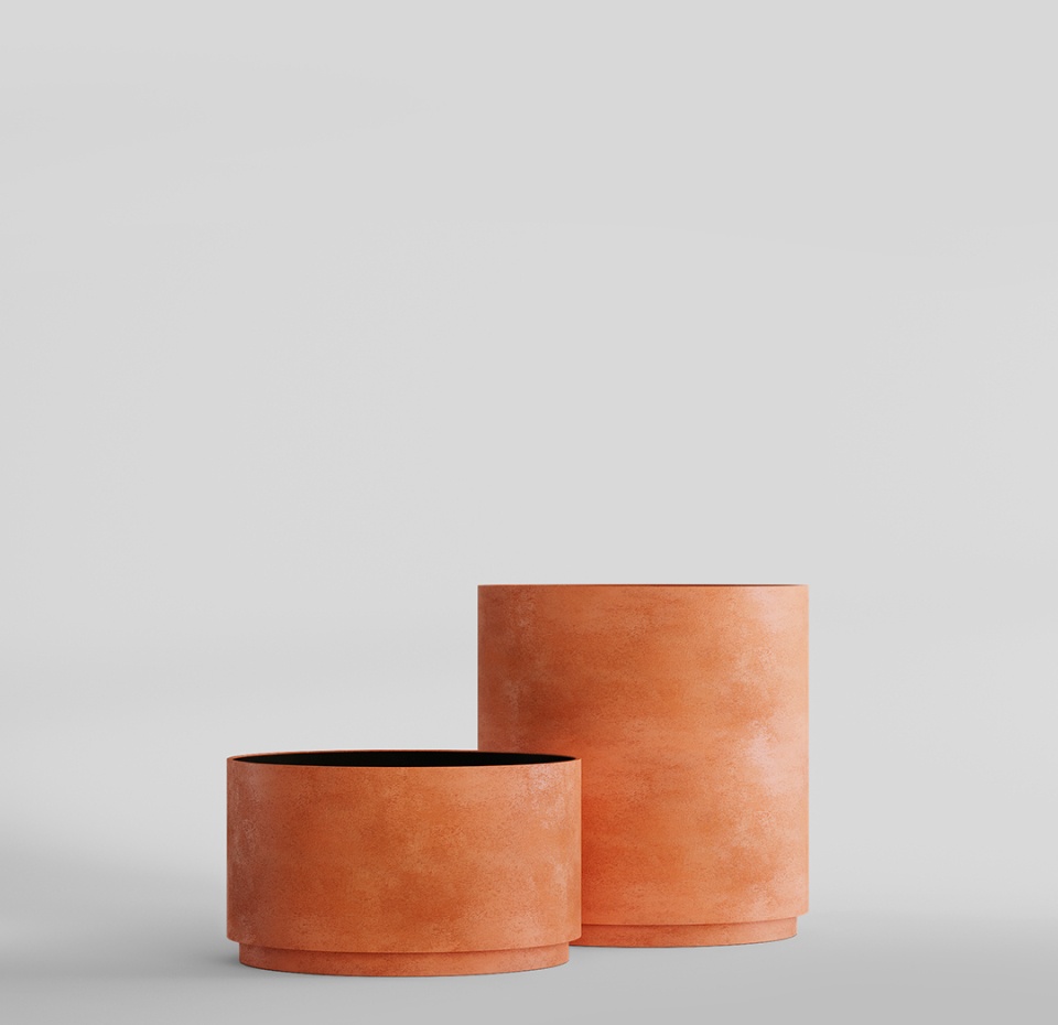 Кашпо CONCRETIKA CYLINDER XL RED CLAY D70H80