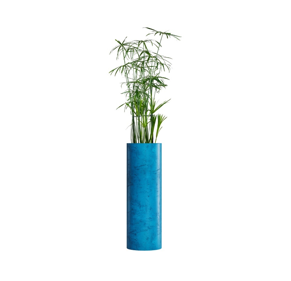 Кашпо CONCRETIKA CYLINDER COBALT BLUE D30H90