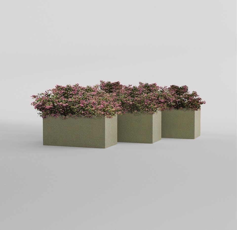 Кашпо CONCRETIKA BALCONY HACKS 80x20x15