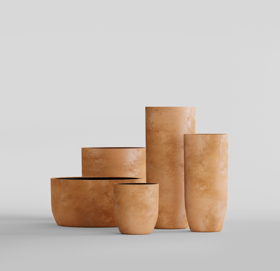 Кашпо CONCRETIKA YAR CLASSIC CLAY D40H44